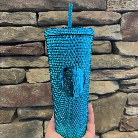 Starbucks Other Starbucks Tumbler Blue Splash Chrome Studded Summer